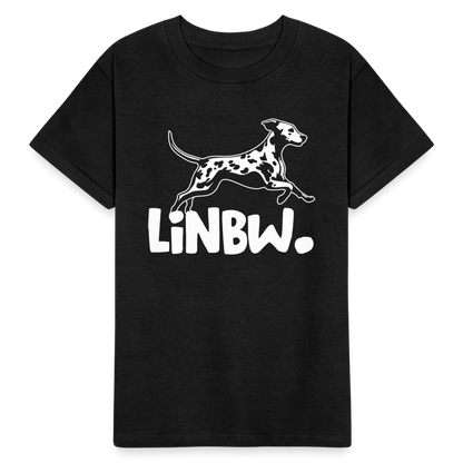 Kinder-T-Shirt – Dalmatiner-Logo „LiNBW.“ | Für kleine Fans mit Stil - Schwarz