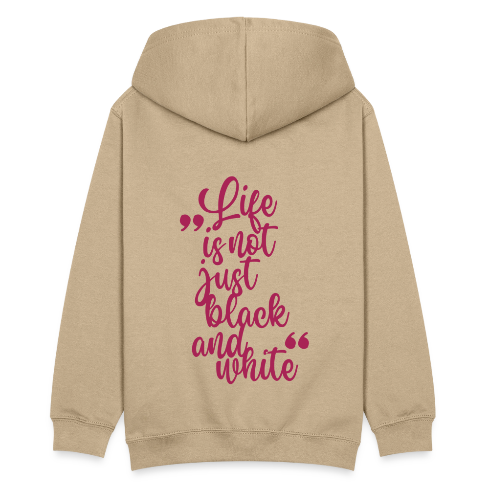 LiNBW. Kinder Hoodie Life is not just black and white - Sand