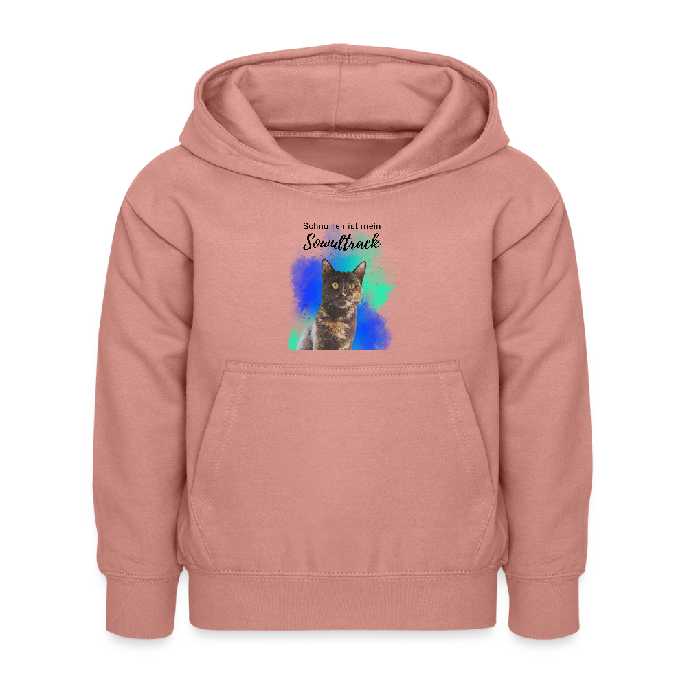 LiNBW. Kinder Hoodie Schnurren ist mein Soundtrack - Altrosa