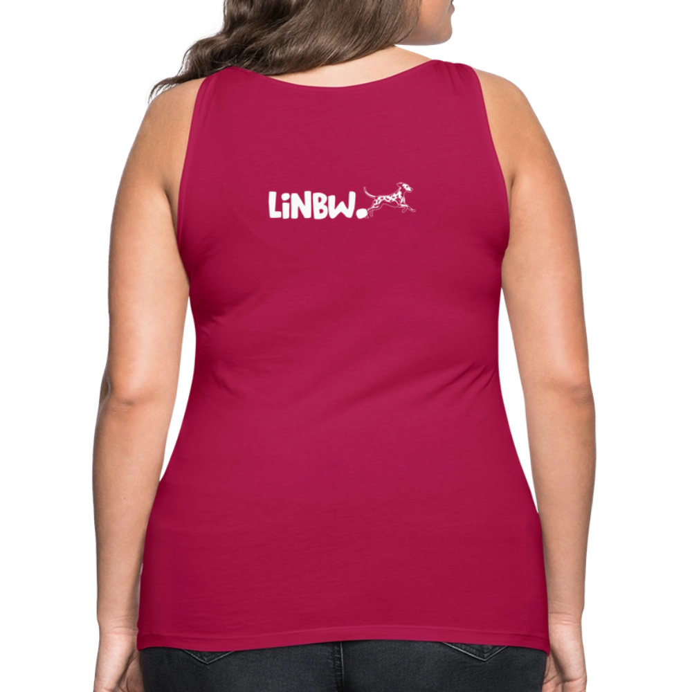 LiNBW. Frauen Tank-Top Life is not just black and white - dunkles Pink