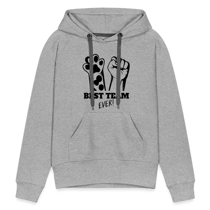 LiNBW.  Frauen Hoodie Best Team Ever - Grau meliert