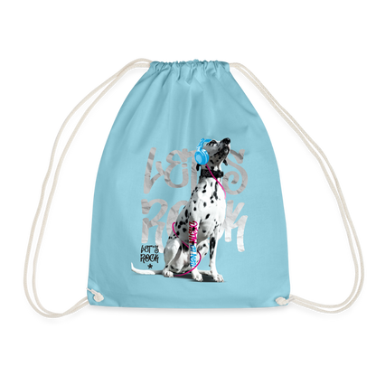 LiNBW. Turnbeutel Dalmatiner Let´s Rock - Aqua