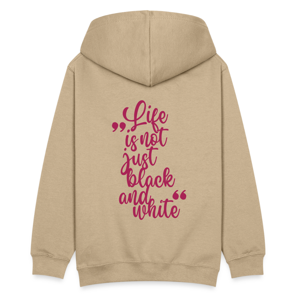 LiNBW. Teenager Hoodie Life is not just black and white - Sand