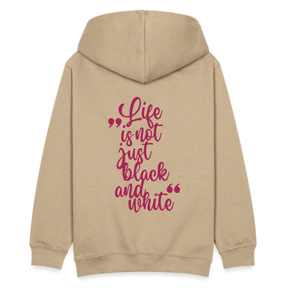 LiNBW. Teenager Hoodie Life is not just black and white - Sand