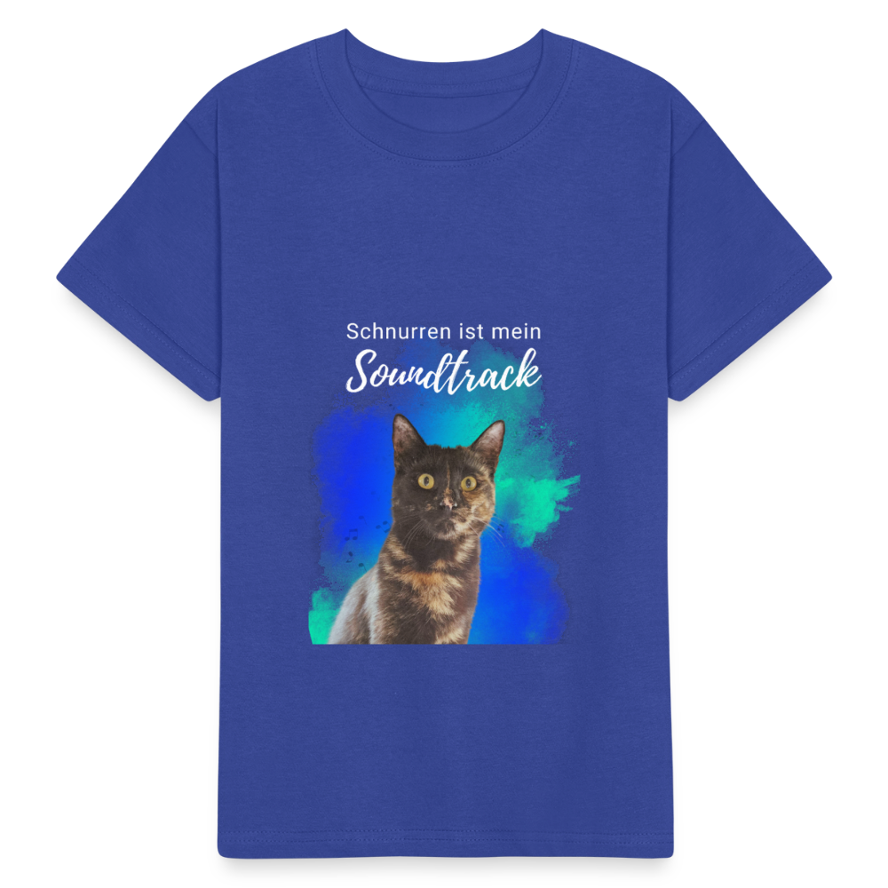 Kinder-T-Shirt – Schnurren ist mein Soundtrack | Für kleine Katzenfreunde - Royalblau