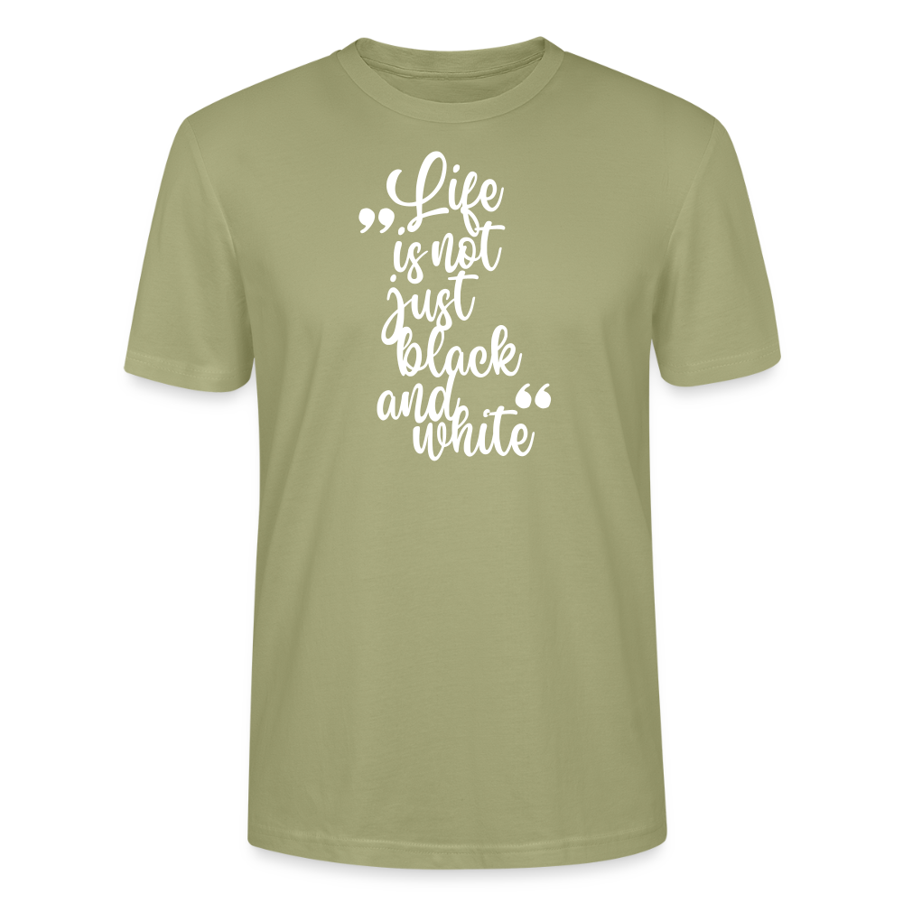 LiNBW. Männer T-Shirt Life is not just black and white - Nebelgrün