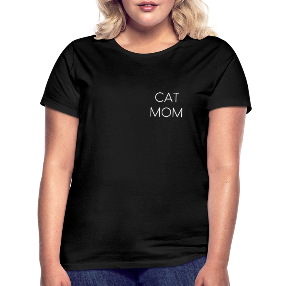 LiNBW. Frauen T-Shirt Stolzes Personal einer Katze - Schwarz