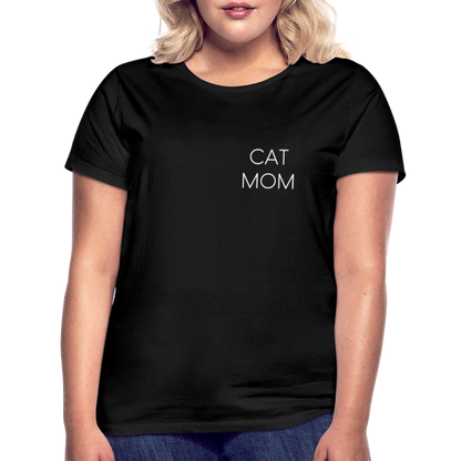 LiNBW. Frauen T-Shirt Stolzes Personal einer Katze - Schwarz