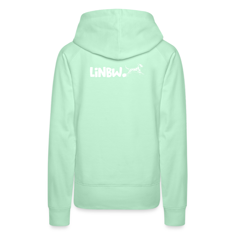 LiNBW. Frauen Hoodie Life is not just black and white - helles Mintgrün