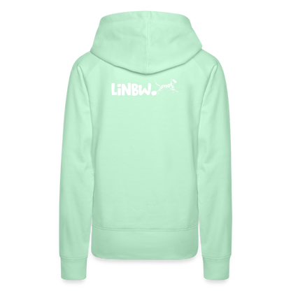 LiNBW. Frauen Hoodie Life is not just black and white - helles Mintgrün