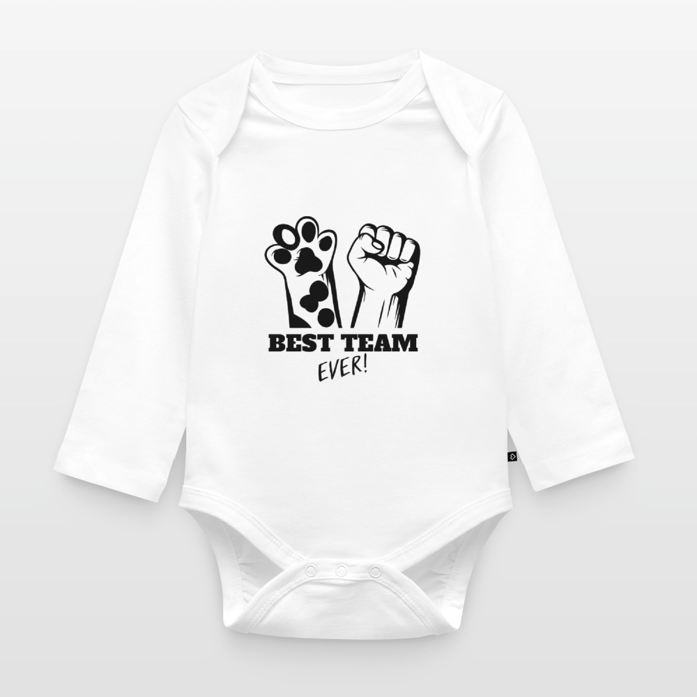Baby-Body „Best Team Ever!“ – Für kleine Tierfreunde mit Power - Weiß