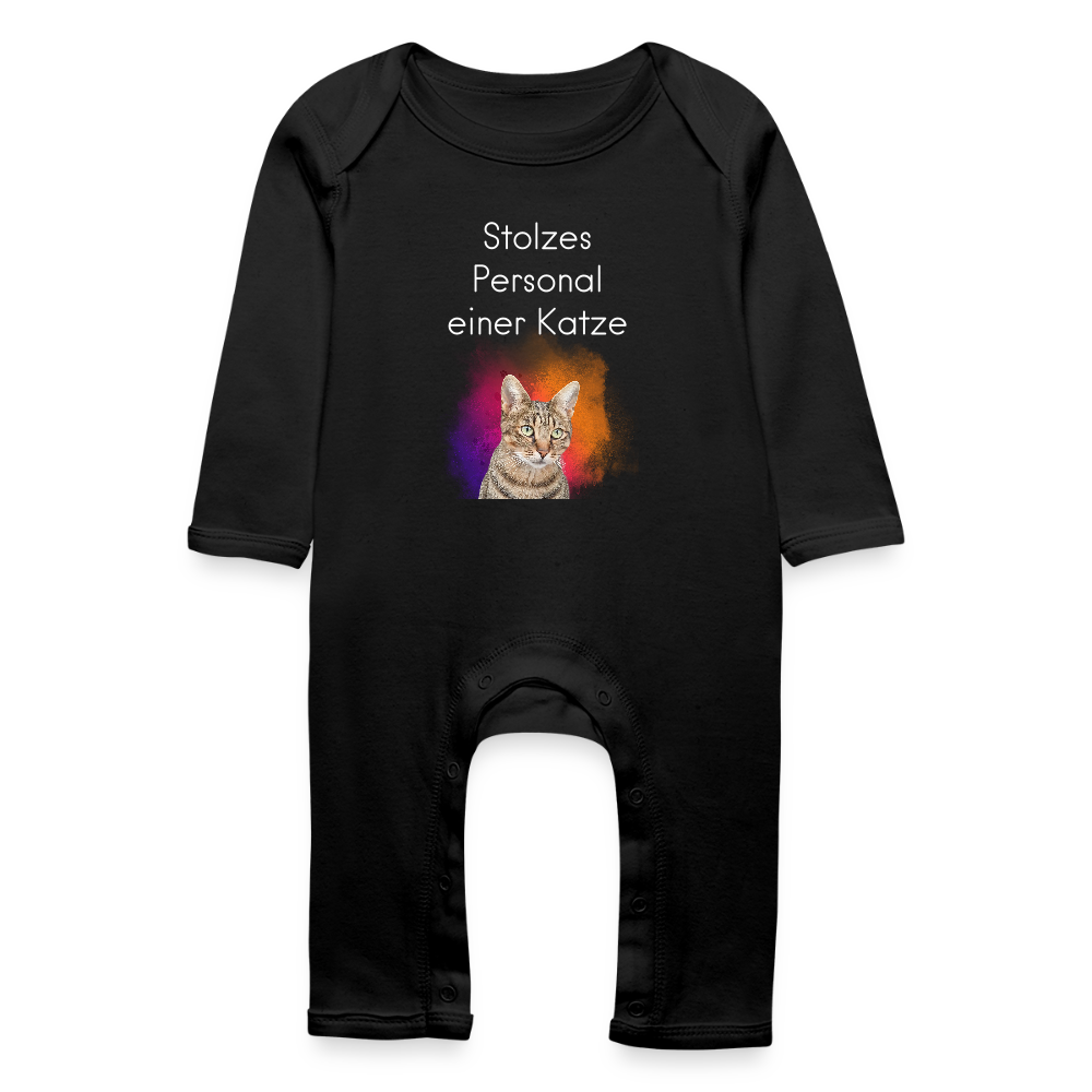 LiNBW. Baby Strampler Stolzes Personal einer Katze - Schwarz