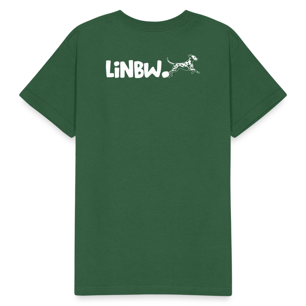 Kinder-T-Shirt – Life is not just black and white | Statement-Shirt mit Haltung - Flaschengrün