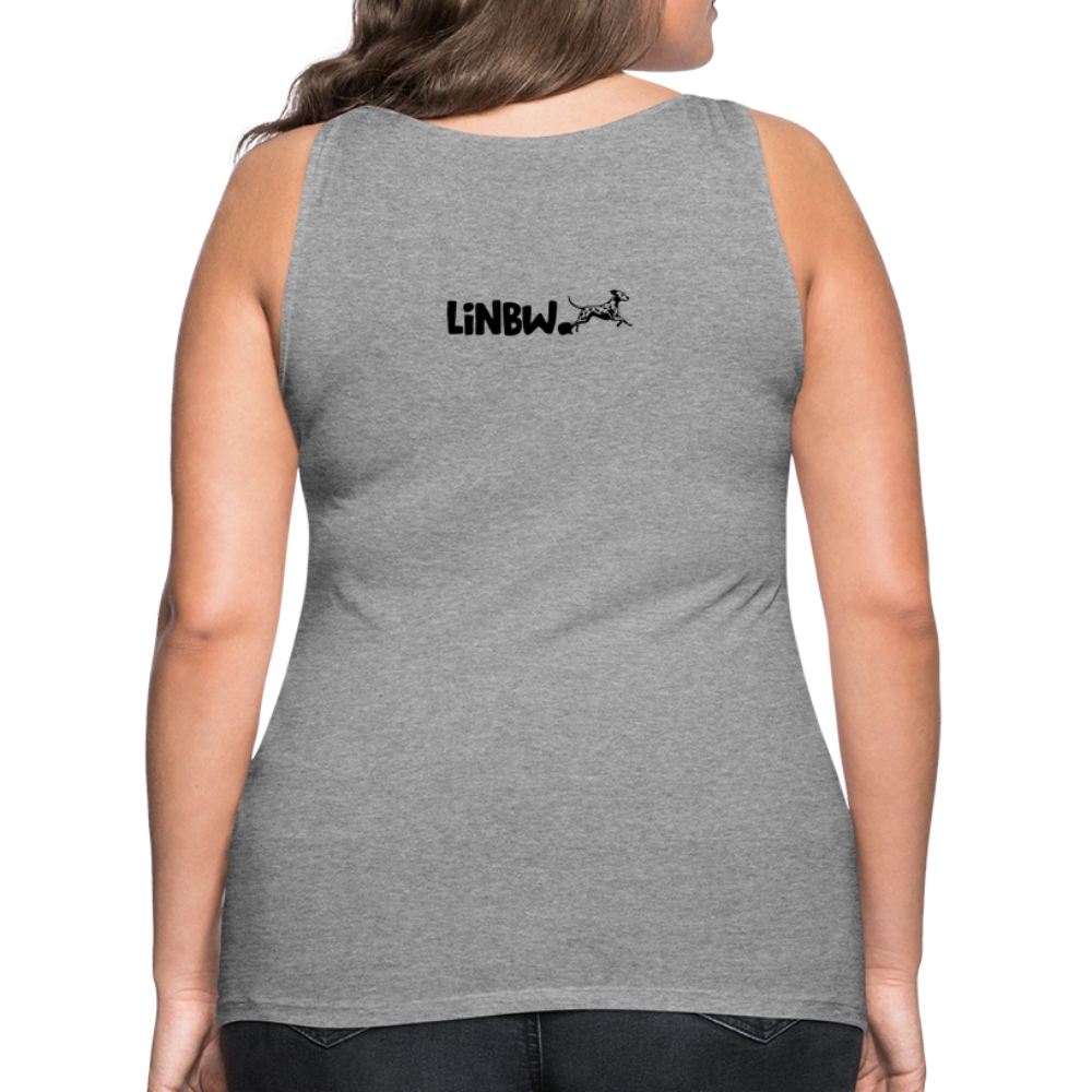 LiNBW. Frauen Tank-Top Dalmatiner Life is not just black and white - Grau meliert