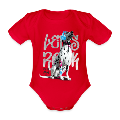 LiNBW. Body Kurzarm Dalmatiner Let's Rock - Rot