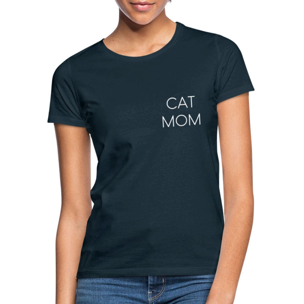LiNBW. Frauen T-Shirt Stolzes Personal einer Katze - Navy