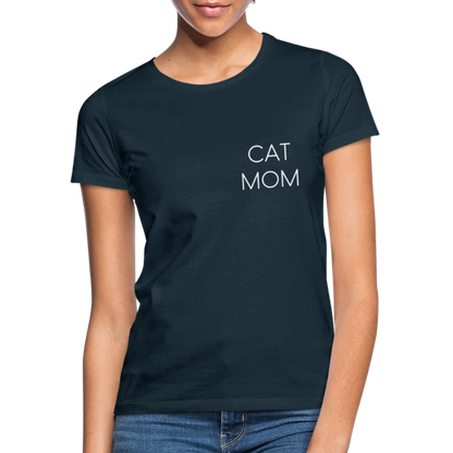 LiNBW. Frauen T-Shirt Stolzes Personal einer Katze - Navy