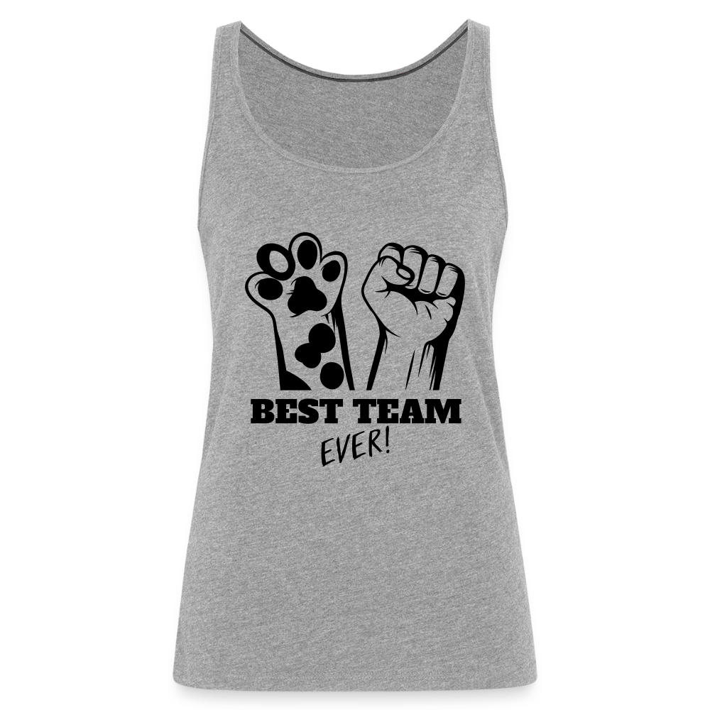 LiNBW. Frauen Tank-Top Best Team Ever - Grau meliert
