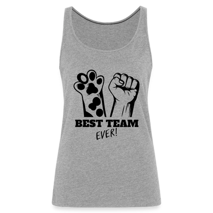 LiNBW. Frauen Tank-Top Best Team Ever - Grau meliert