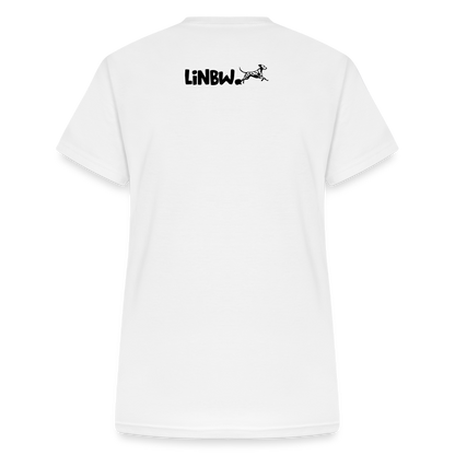 LiNBW. Frauen T-Shirt V-Ausschnitt Dalmatiner Life is not just black and white - Weiß