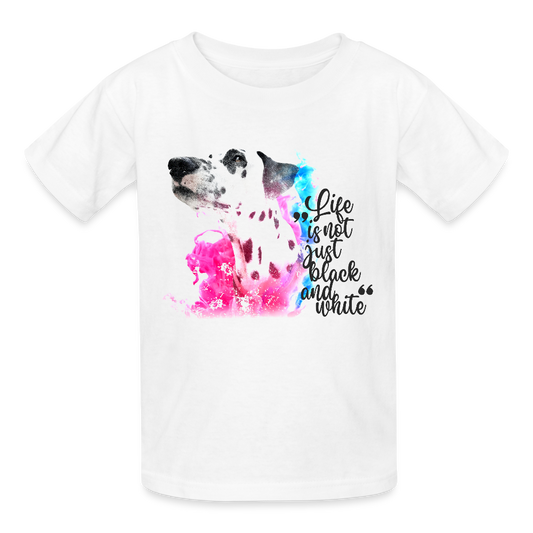 Kinder-T-Shirt – Dalmatiner in Farbe | Life is not just black and white - Weiß