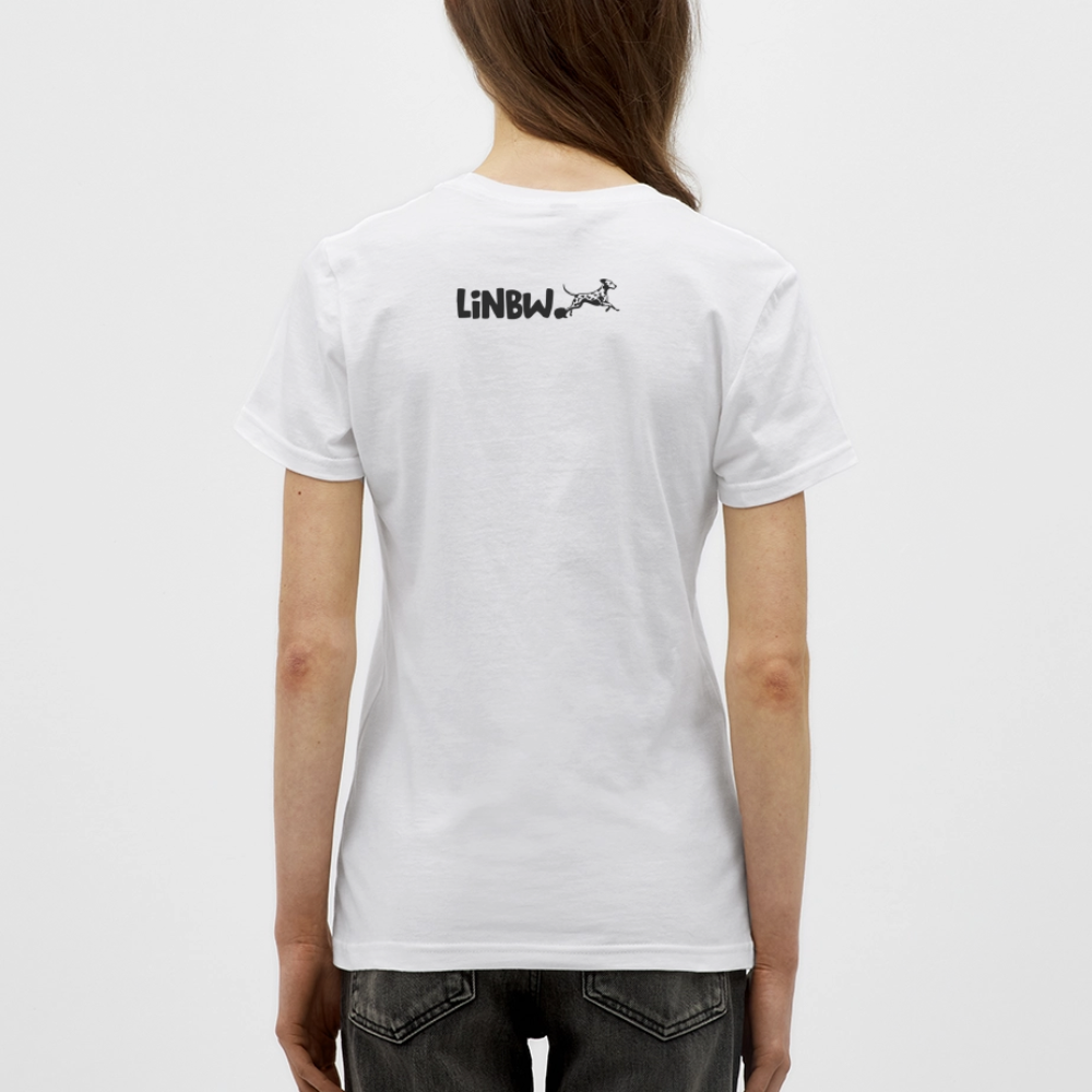 LiNBW. Frauen T-Shirt Dalmatiner Life is not just black and white - Weiß