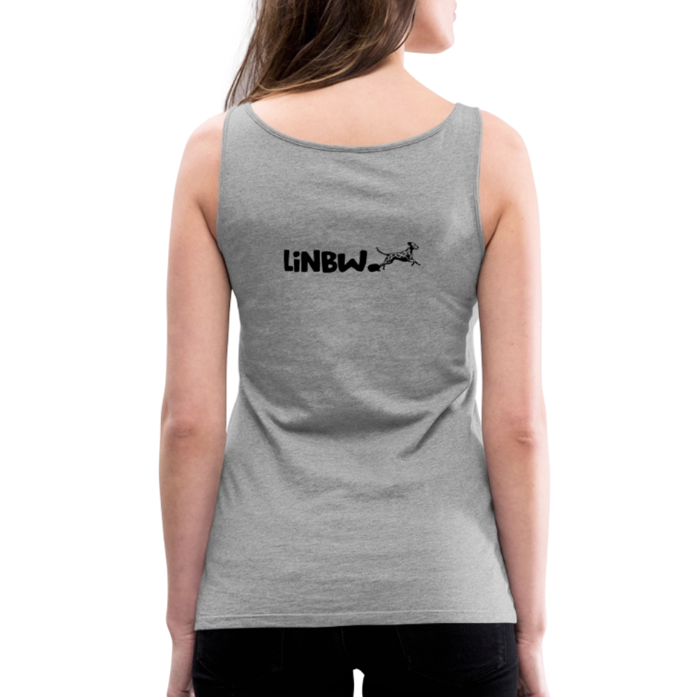 LiNBW. Frauen Tank-Top Life is not just black and white - Grau meliert