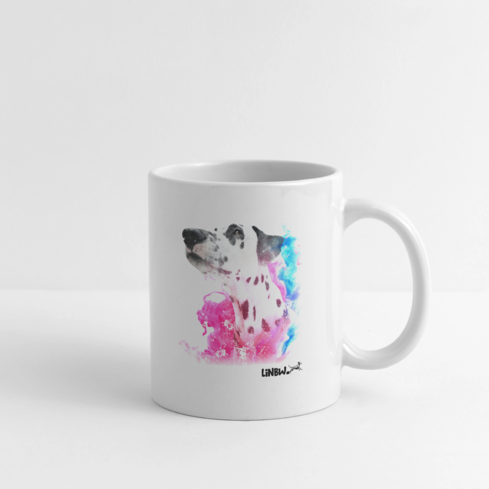 LiNBW. Keramiktasse Dalmatiner Life is not just black and white - Weiß