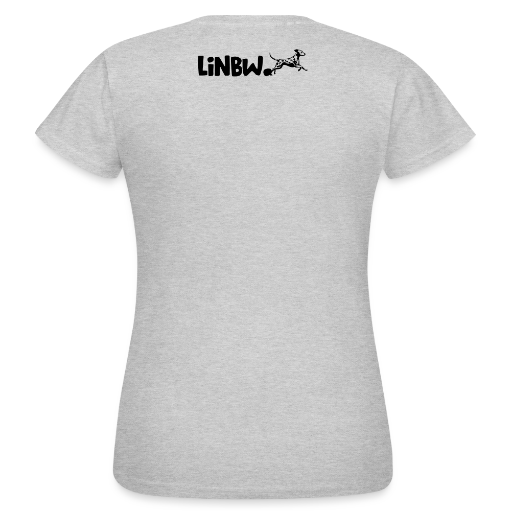 LiNBW. Frauen T-Shirt Dalmatiner Life is not just black and white - Grau meliert