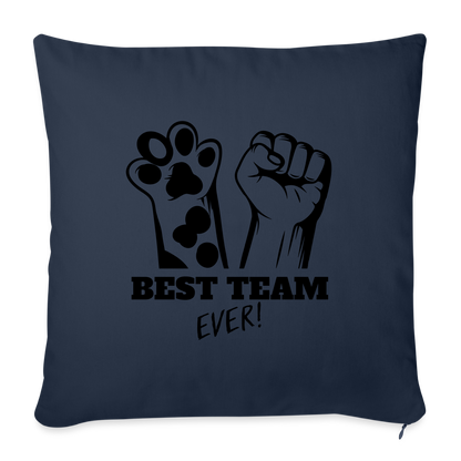 LiNBW. Kissen mit Füllung 45 x 45 cm Best Team Ever - Navy