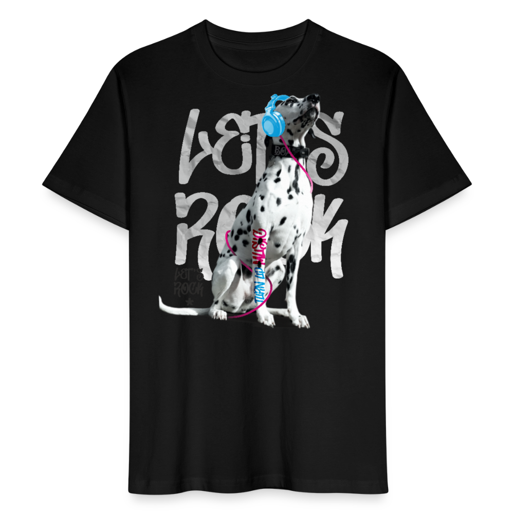 LiNBW. Männer T-Shirt Dalmatiner Let's Rock - Schwarz
