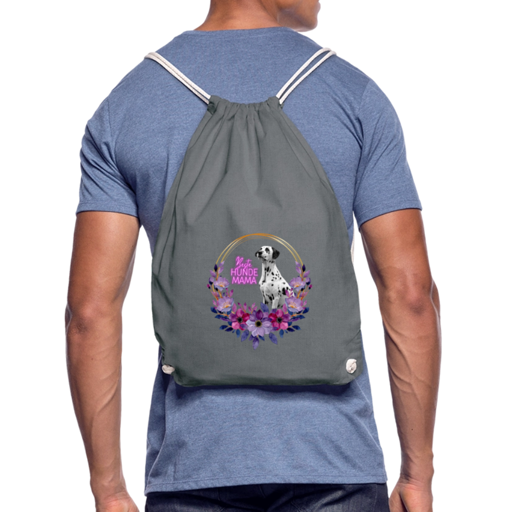 LiNBW. Turnbeutel Dalmatiner Beste Hundemama - Grau