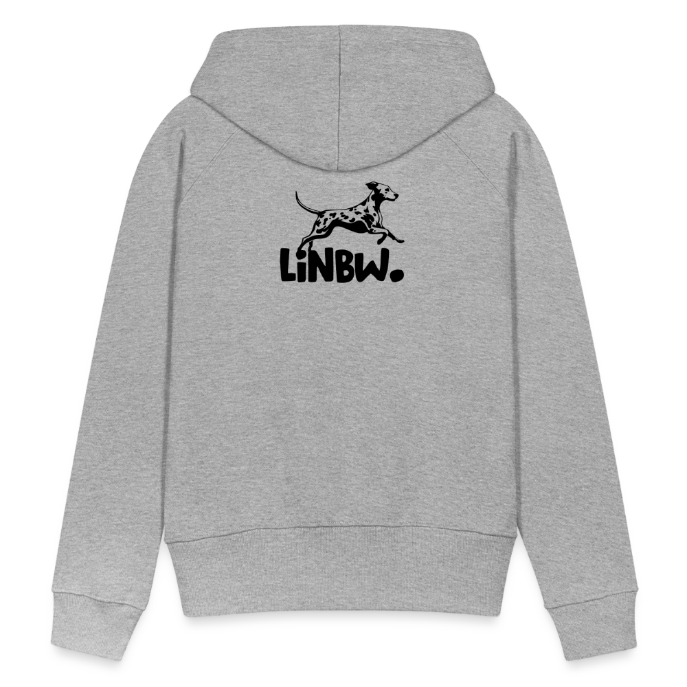 LiNBW. Frauen Hoodie Dalmatiner Life is not just black and white - Grau meliert
