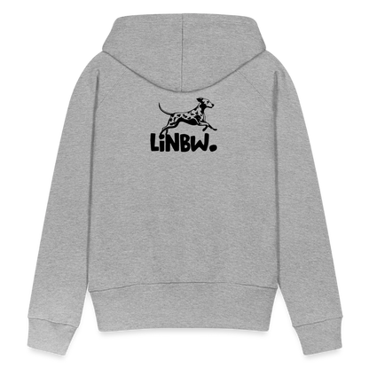 LiNBW. Frauen Hoodie Dalmatiner Life is not just black and white - Grau meliert
