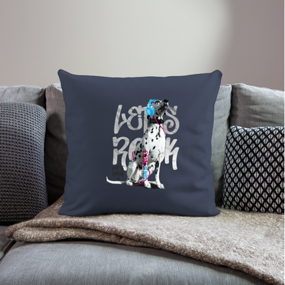 LiNBW. Kissen mit Füllung 45 x 45 cm Dalmatiner Let's Rock - Navy