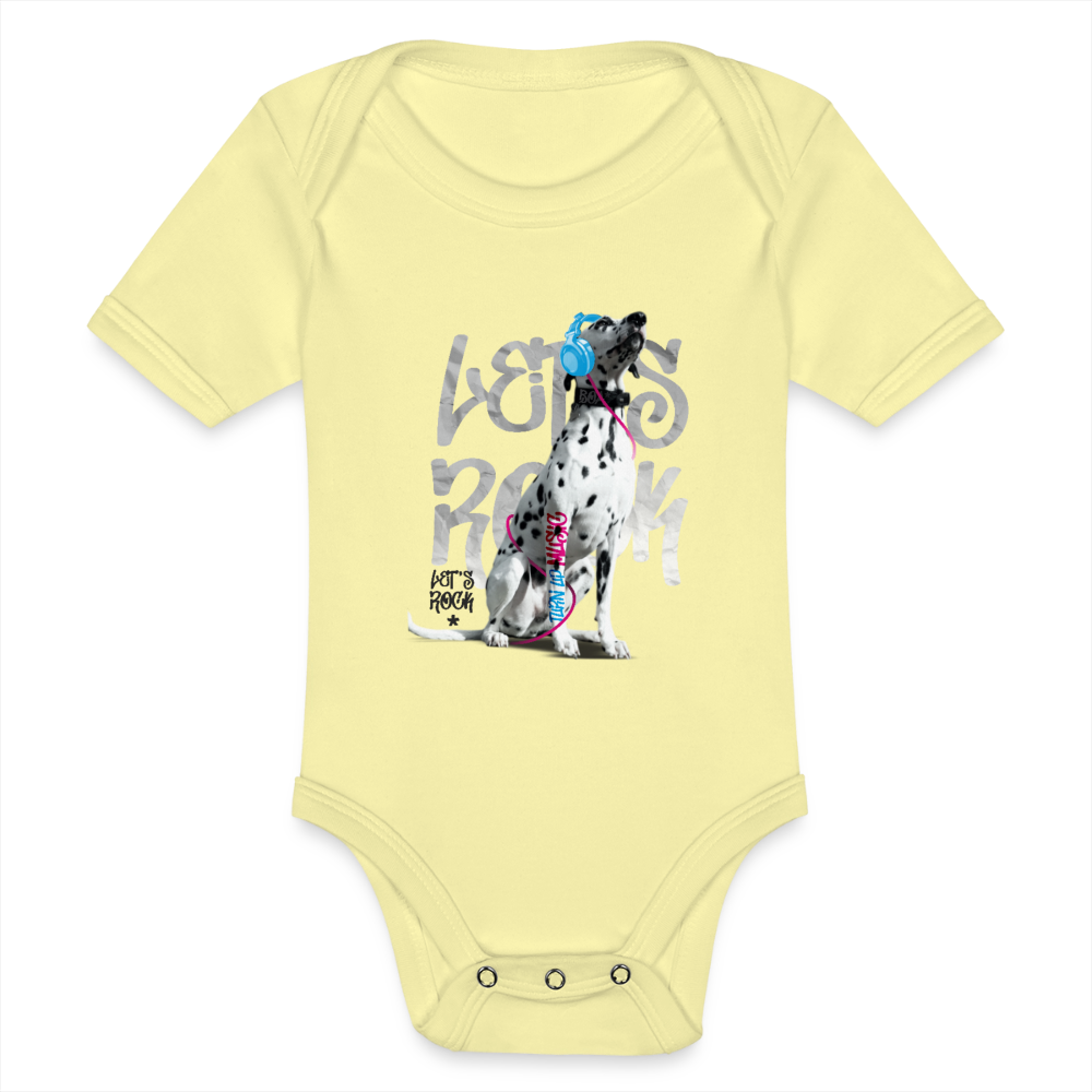 LiNBW. Body Kurzarm Dalmatiner Let's Rock - Hellgelb