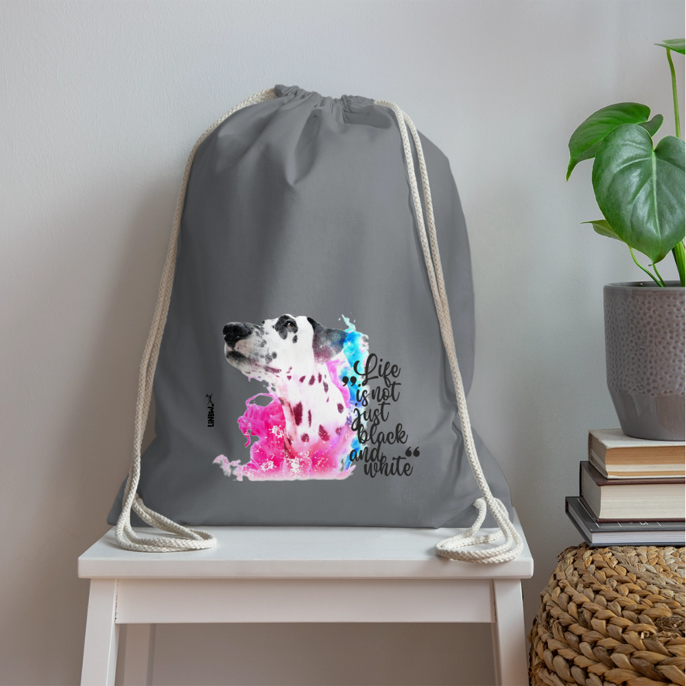 LiNBW. Turnbeutel Dalmatiner Life is not just black and white - Grau