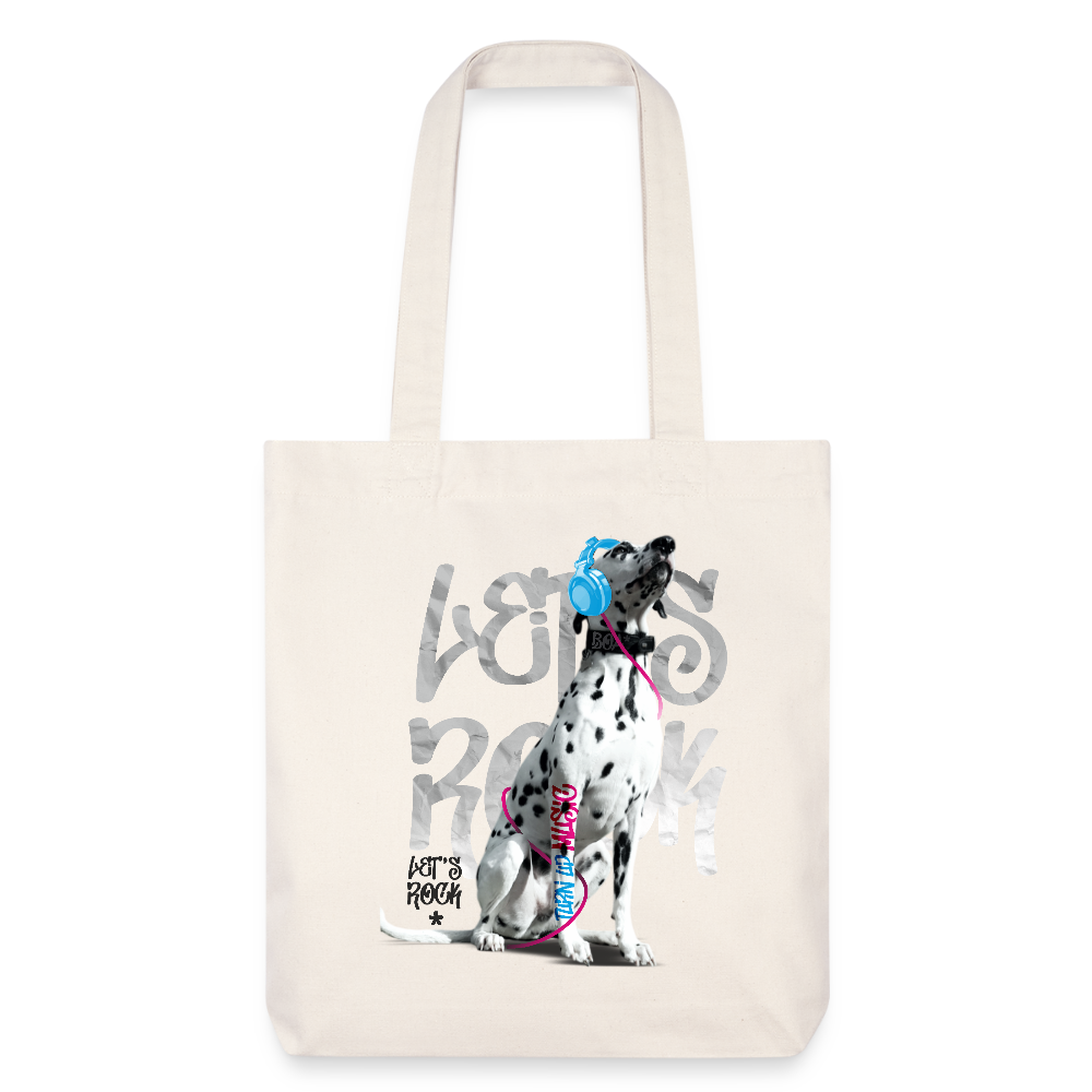 LiNBW. Stoffbeutel Dalmatiner Let's Rock - Naturweiß
