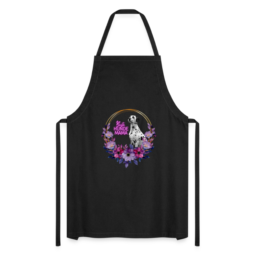 Kochschürze „Beste Hundemama“ – Für die Queen aller Fellnasen - Schwarz