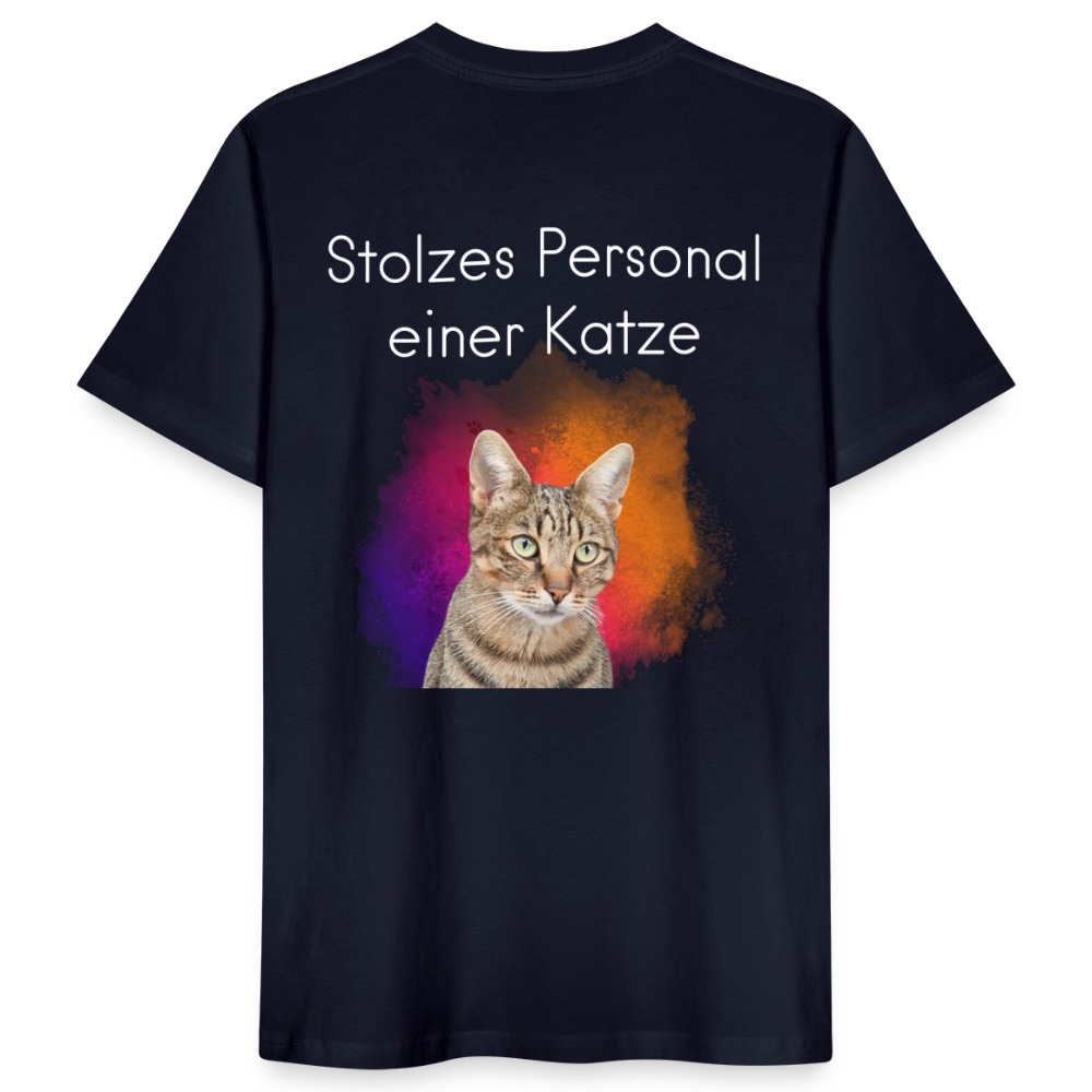 LiNBW. Männer T-Shirt Stolzes Personal einer Katze - Navy