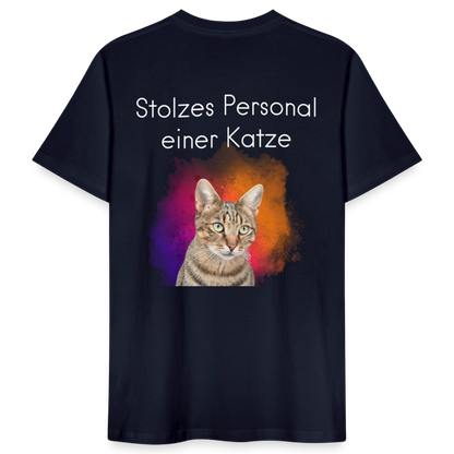LiNBW. Männer T-Shirt Stolzes Personal einer Katze - Navy