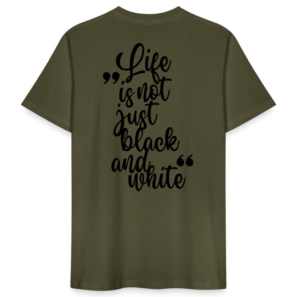 LiNBW. Männer T-Shirt Life is not just black and white - Khaki