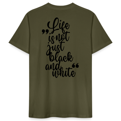 LiNBW. Männer T-Shirt Life is not just black and white - Khaki