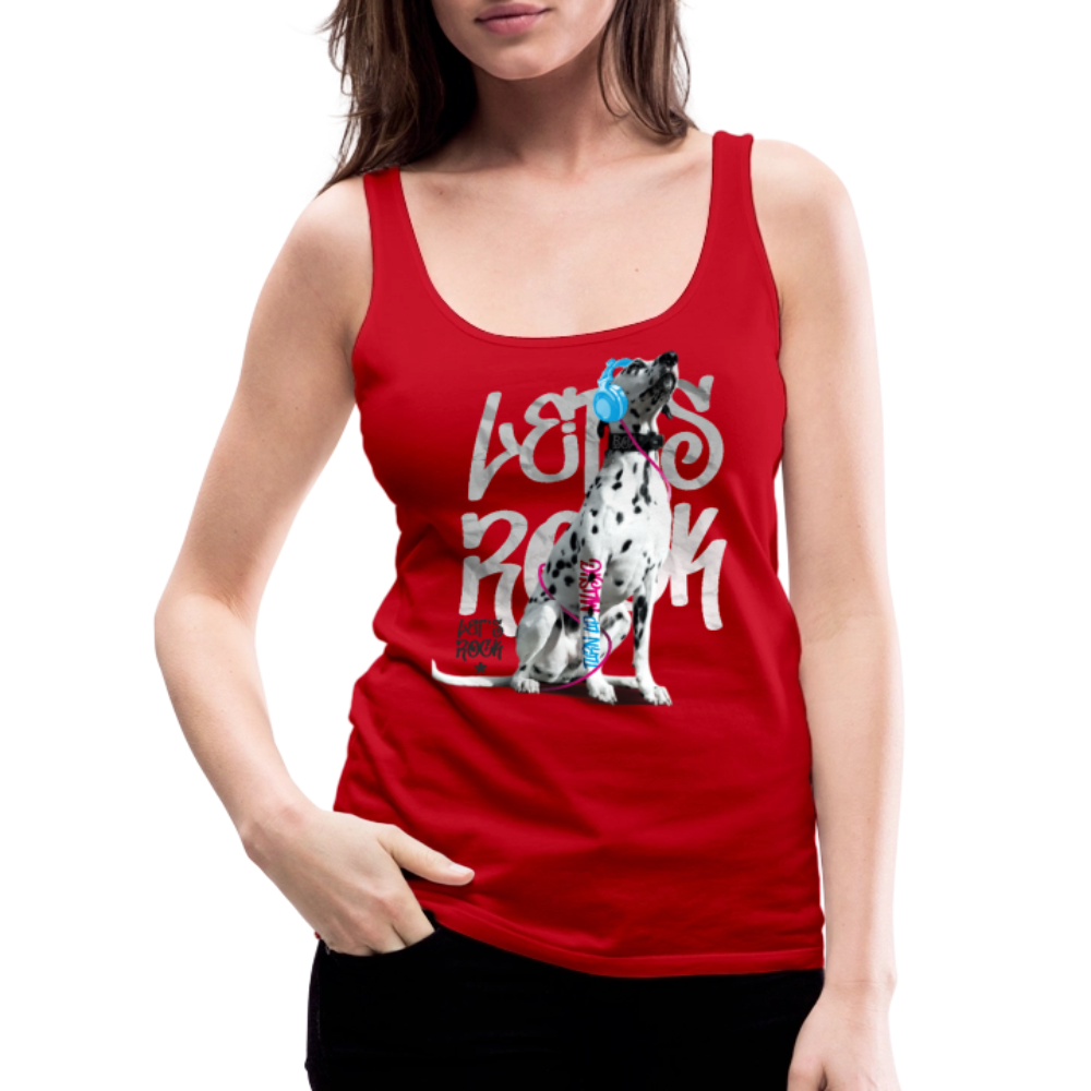 LiNBW. Frauen Tank-Top Dalmatiner Let's Rock - Rot