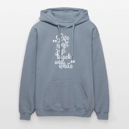 LiNBW. Männer & Frauen Hoodie Life is not just black and white - Blau