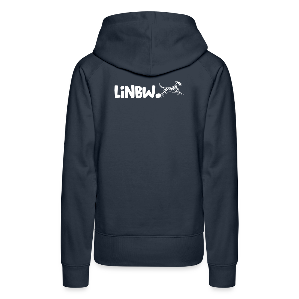 LiNBW. Frauen Hoodie Life is not just black and white - Navy
