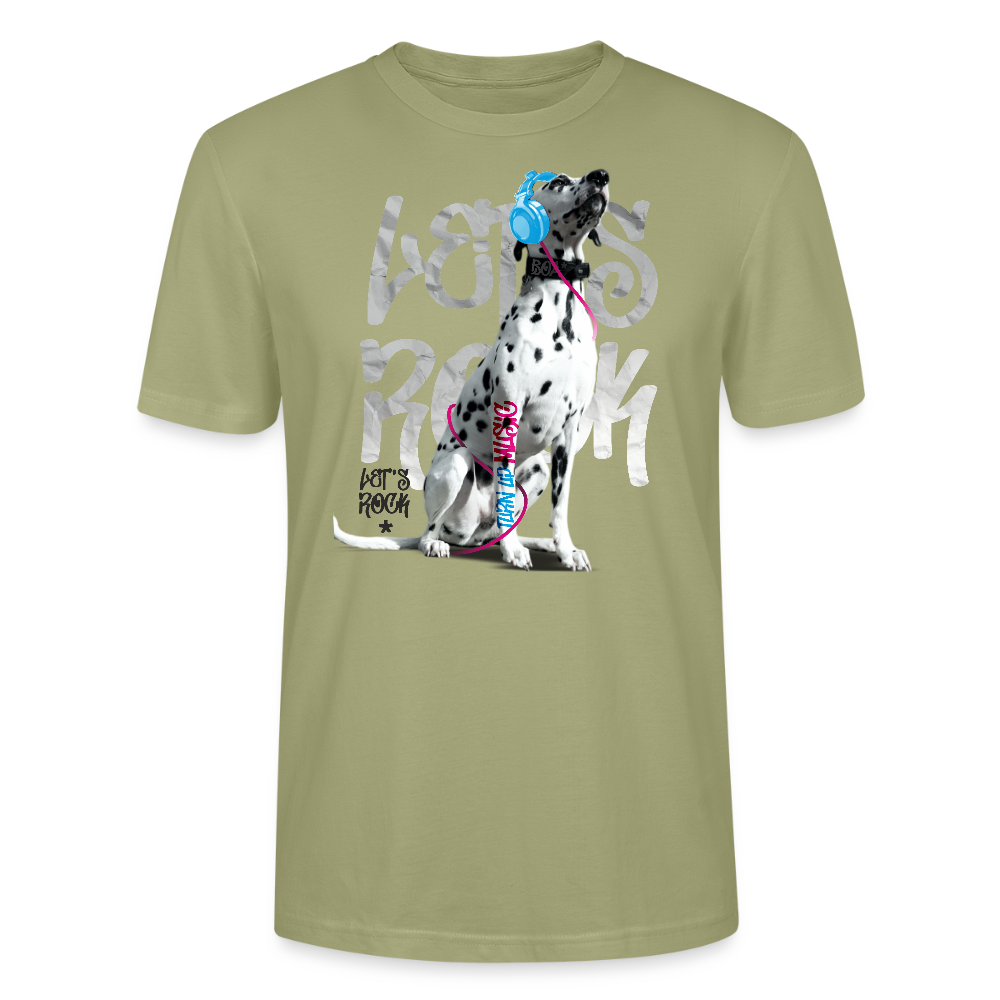 LiNBW. Männer T-Shirt Dalmatiner Let's Rock - Nebelgrün