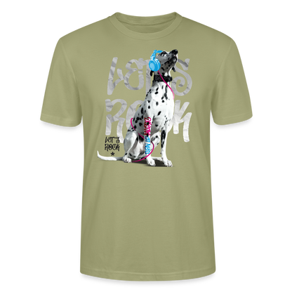 LiNBW. Männer T-Shirt Dalmatiner Let's Rock - Nebelgrün