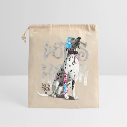 LiNBW. Baumwollbeutel Dalmatiner Let´s Rock - Natur