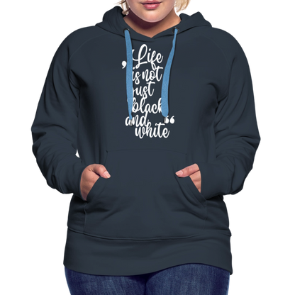 LiNBW. Frauen Hoodie Life is not just black and white - Navy